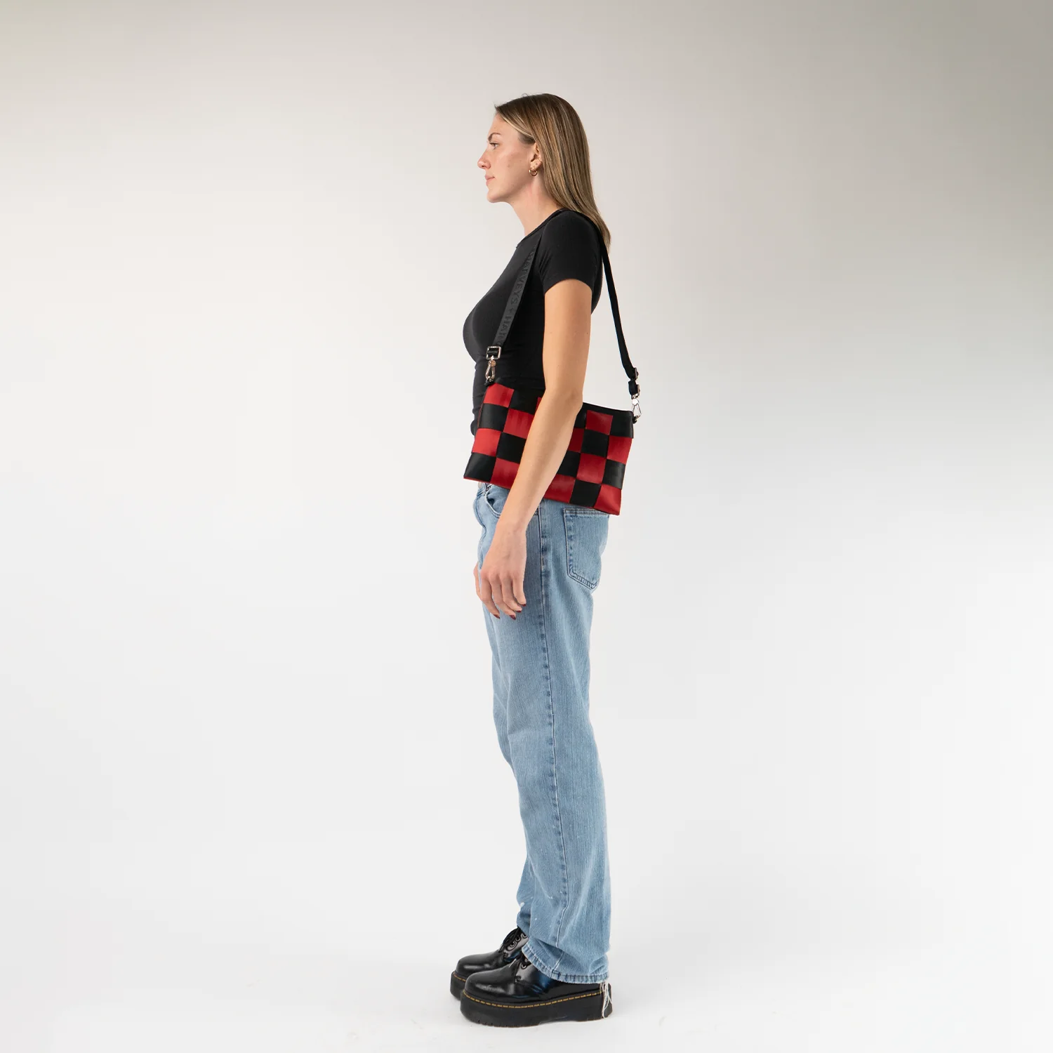 5 Panel Large Hip Pack / Red N Black - Image 3