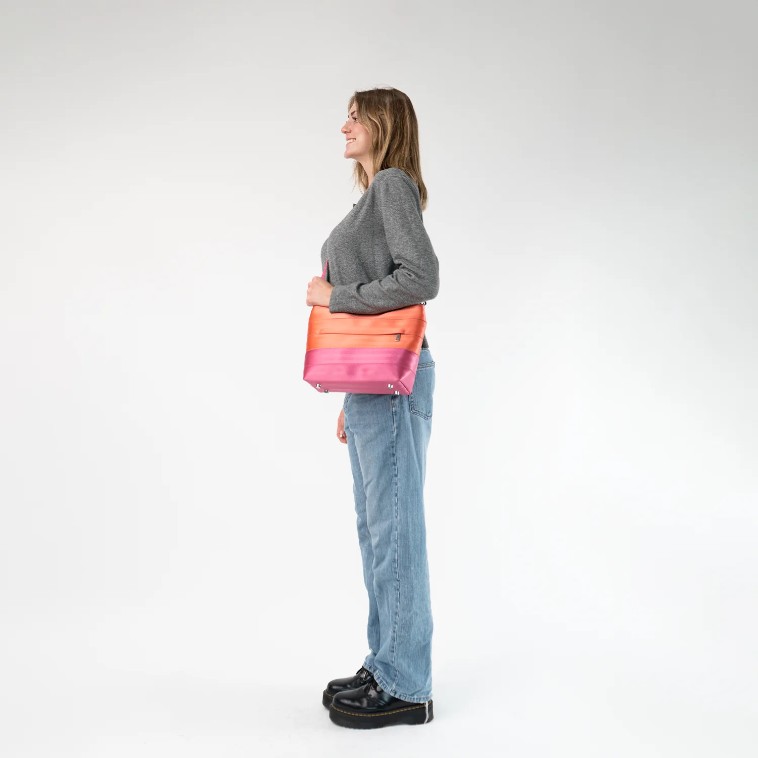 Mini Streamline Tote / Coral N Fuchsia - Image 4