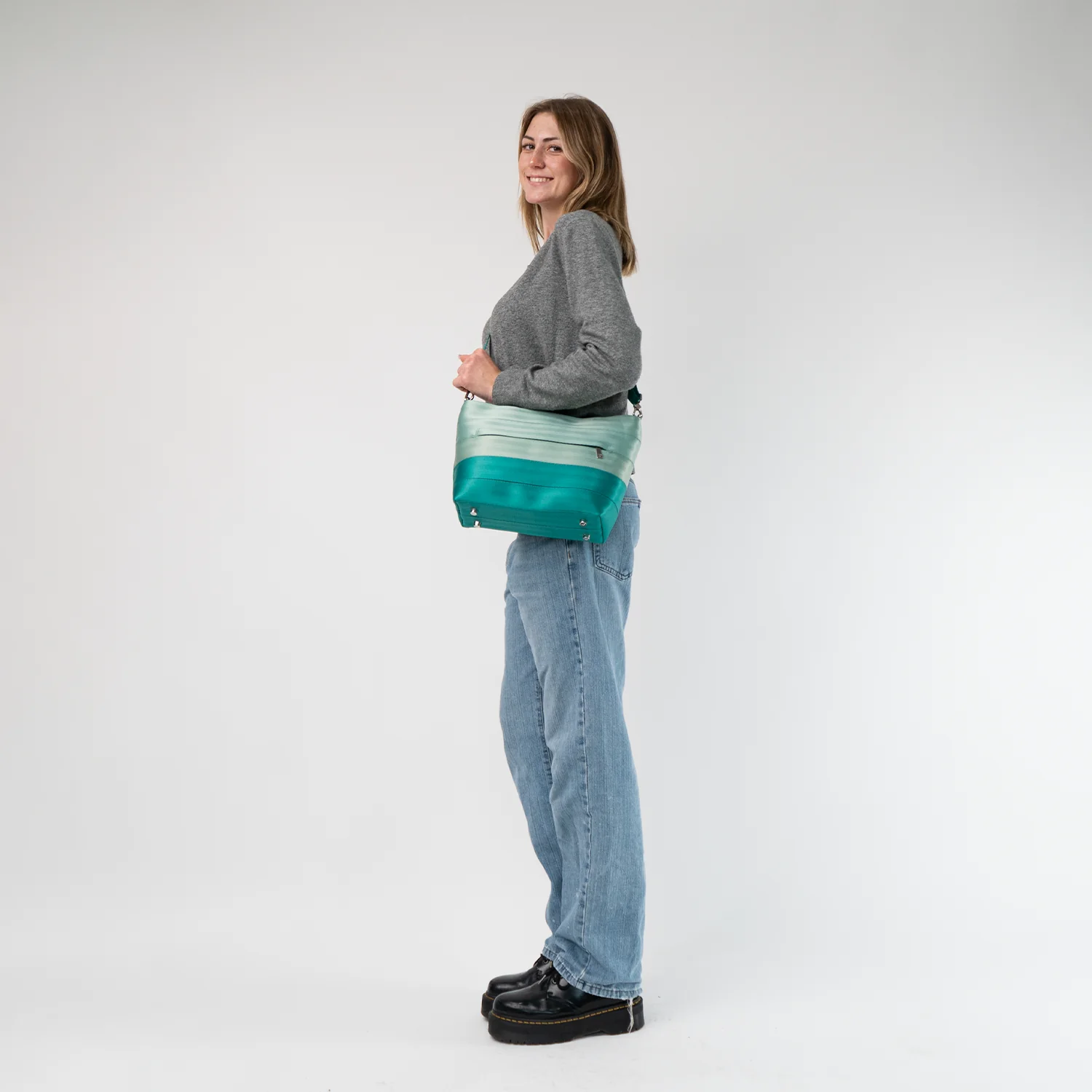 Mini Streamline Tote / Mint N Emerald - Image 3