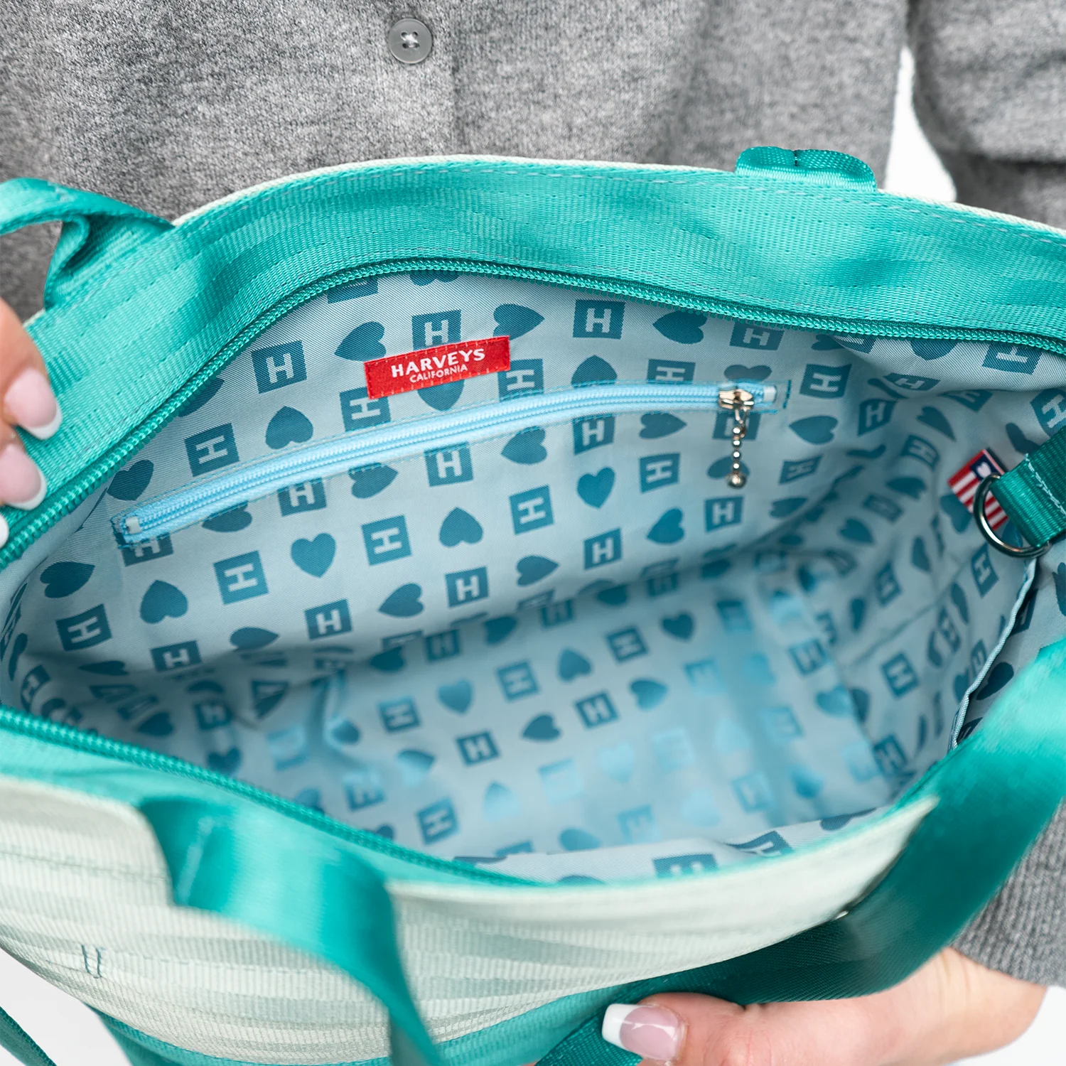 Mini Streamline Tote / Mint N Emerald - Image 4
