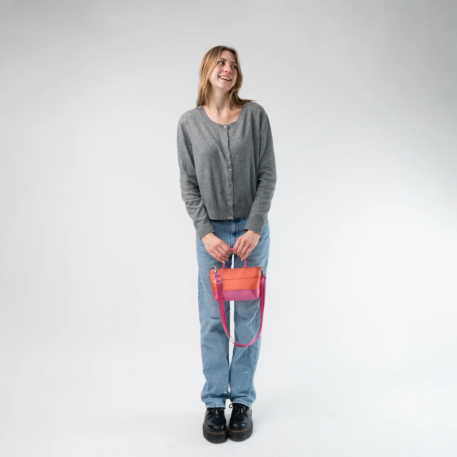 Petite Tote / Coral N Fuchsia - Image 2