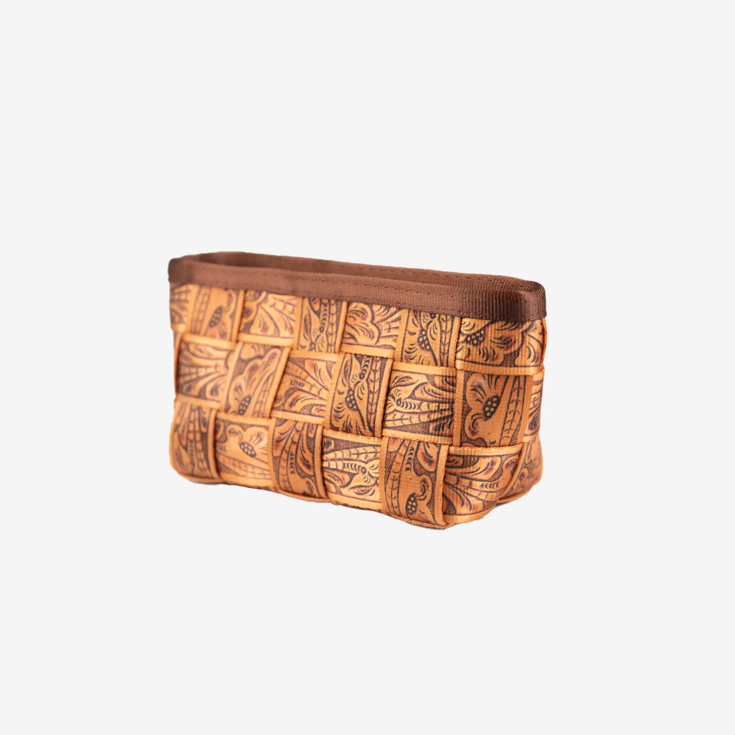 Triangle Makeup Case / Tooled Leather - Image 3